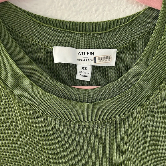 Atlein Collective Green Knit Midi Dress, RTR - Picture 7 of 11